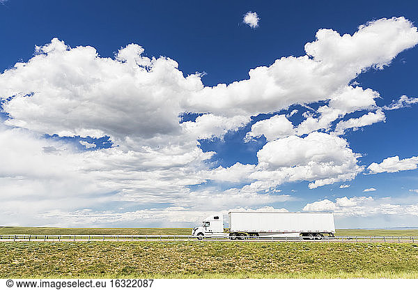 USA  Wyoming  Truck on Interstate 80