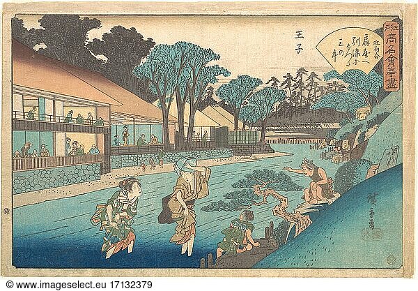 Utagawa  Hiroshige 1797–1858. The Ogiya at Oji  Print  ca. 1615–1868. Edo period (1615–1868).
Polychrome woodblock print; ink and color on paper  23.8 cm.
Inv. Nr. JP1170
New York  Metropolitan Museum of Art.