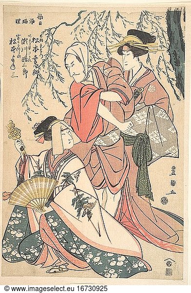 Utagawa Toyokuni I 1769–1825. Print  ca. 1615–1868. Edo period (1615–1868).
Polychrome woodblock print; ink and color on paper  37.5 × 24.8 cm.
Inv. Nr. JP3062
New York  Metropolitan Museum of Art.
