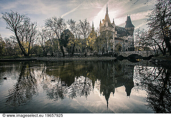 Vajdahunyad Castle in Budapest  Hungary