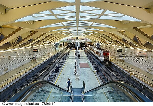 Valencia Metro Metro Station Alameda Station in Valencia  Spain  Europe