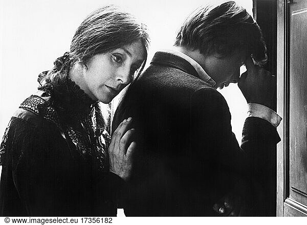 Valentina Cortese  John Moulder-Brown  on-set of the Film  First Love   German: Erst Liebe   USA Release UMC Pictures  1970