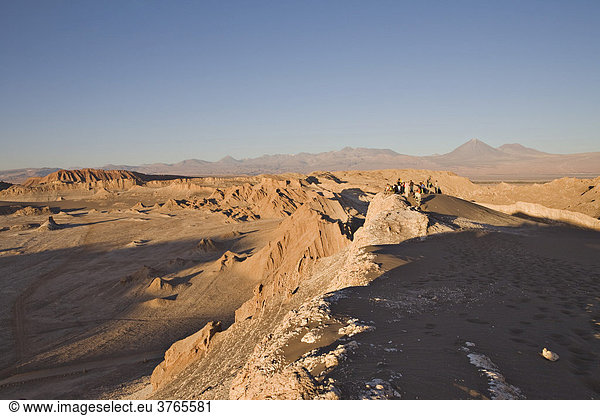 Valle de Luna (Mondtal) bei Sonnenuntergang  San Pedro de Atacama  RegiÛn de Antofagasta  Chile  Südamerika