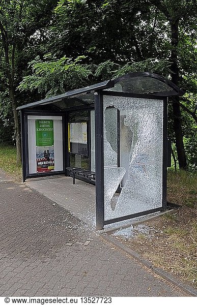 Vandalism at a bus stop