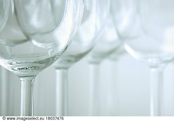 Various empty drinking glasses