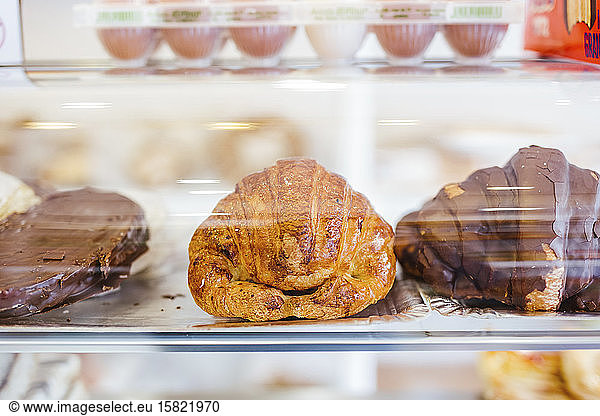 Various pastries in a bakery