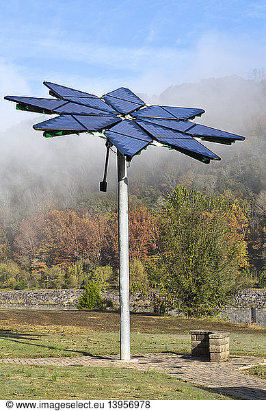 Vehicle Charging Station with Solar Array