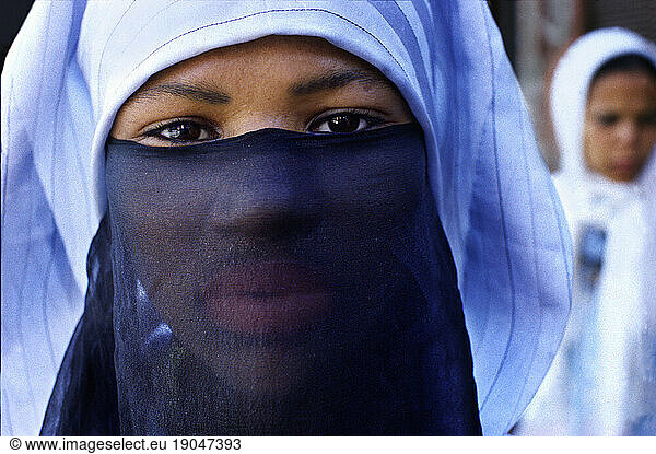 Veiled women in Fes