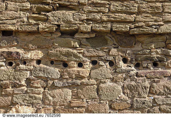 Vereinigte Staaten von Amerika  USA  Detail  Details  Ausschnitt  Ausschnitte  Wand  offen  Unterstützung  Azteken  New Mexico  rund