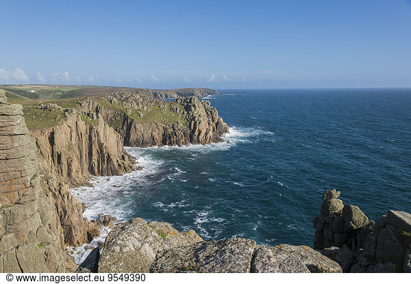 Vereinigtes Königreich  England  Cornwall  Land's End  Coast  Cliff