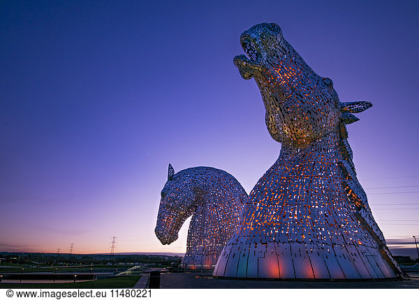 Vereinigtes Königreich  Schottland  Falkirk  Skulpturen The Kelpies