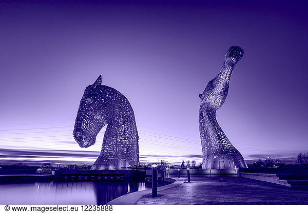 Vereinigtes Königreich  Schottland  Falkirk  Skulpturen The Kelpies