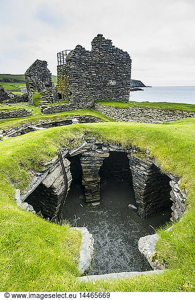 Vereinigtes Königreich  Schottland  Shetlandinseln  Festland  prähistorische Ausgrabungsstätte Jarlshof