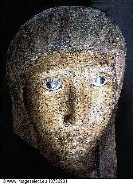 Vergoldeter Sarg einer jungen Frau aus der Römerzeit  Ägypten. Altägyptisch. Römische Periode  c C 1 AD.