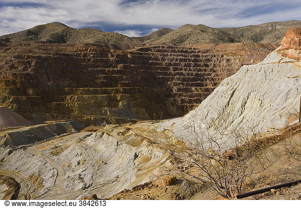 Verlassener Kupferminen-Tagebau  Bisbee  Cochise County  Arizona  USA