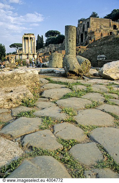 Vesta-Tempel  Augustus-Tempel  Forum Romanum  Rom  Latium  Italien  Europa