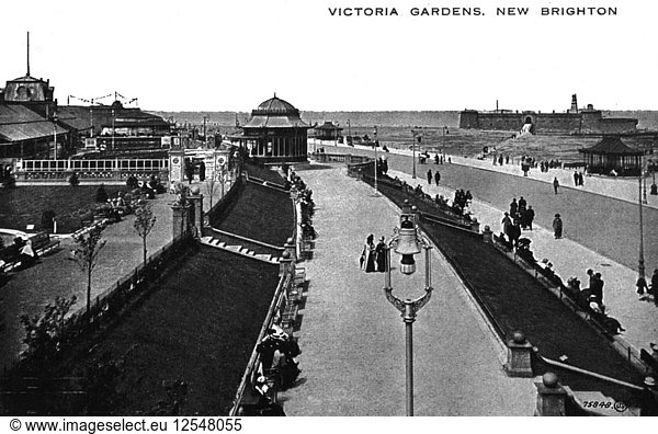 Victoria Gardens  New Brighton  Lancashire  early 20th century. Artist: Unknown