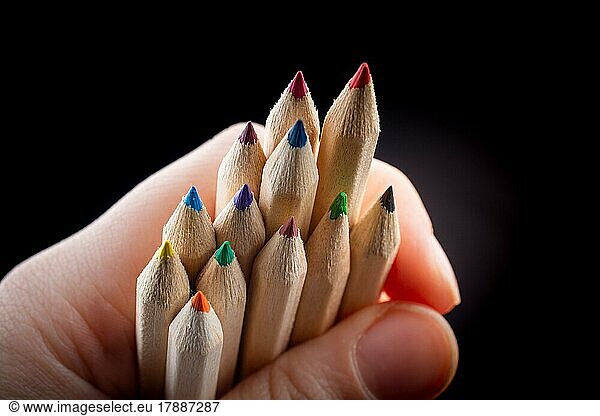 Vielzahl von Farben Vektor Set von Buntstiften. Zeichnung und Malerei