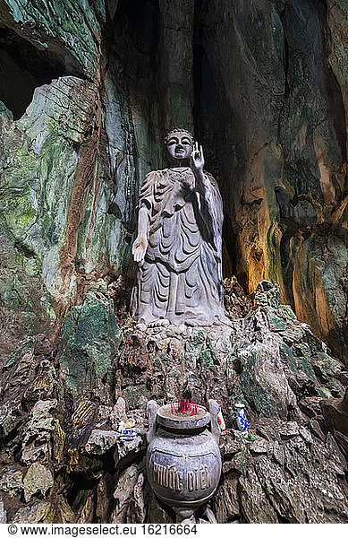 Vietnam  Da Nang  Statue of Buddha in Marble Mountains