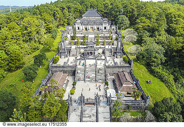 Vietnam  Hue  Khai Dinh Mausoleum  aerial view