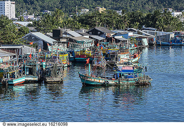 Vietnam  Phu Quoc island  Fishing boats in Duong Dong fishing harbour