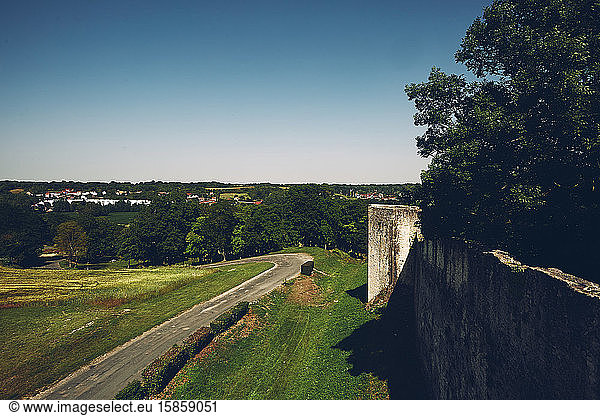 View from medieval wall in Provins  France