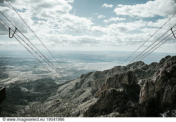 View from on top of Sandia Peak Tramway in New Mexico