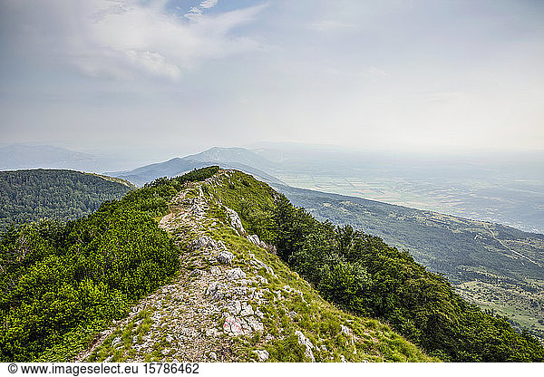 View from Vojak mountain on Ucka Nature Park  Istria  Croatia