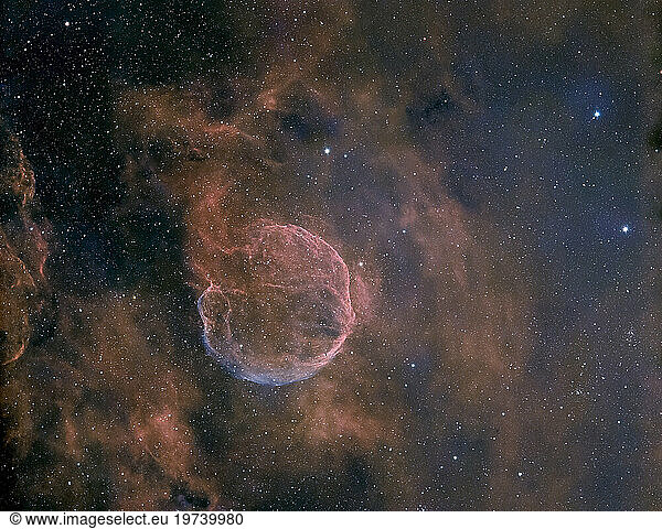 View of Abell 85 supernova remnant in constellation Cassiopeia