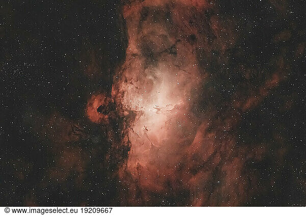 View of Eagle nebula in Serpens constellation