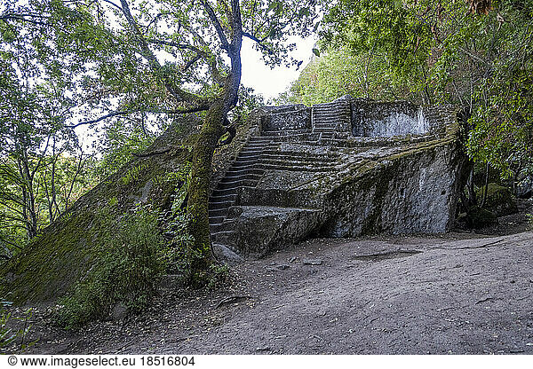View of Etruscan Pyramid of Bomarzo