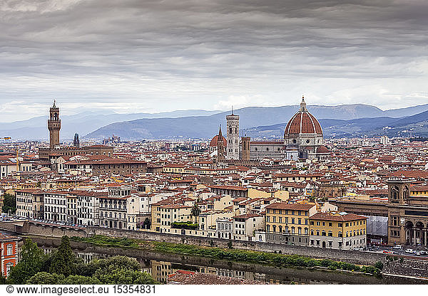 View of Florence  including Florence Cathedral; Florence  Italy