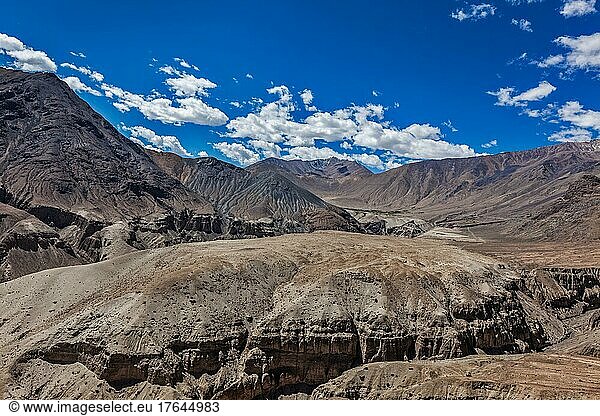 View of Himalayas mountains near Kardung La pass  Ladakh  India  Asia