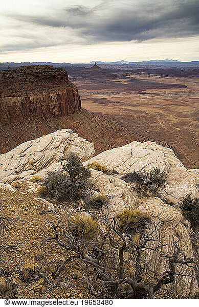 view of Indian Creek area from rim  Utah