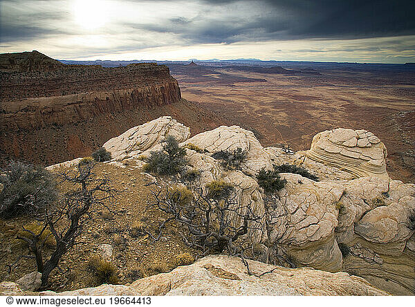 View of Indian Creek area from rim  Utah