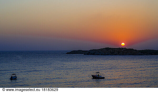 View of Mediterranean Sea at sunrise