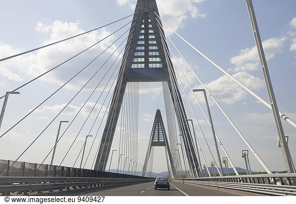View of Megyeri Bridge  Budapest  Hungary