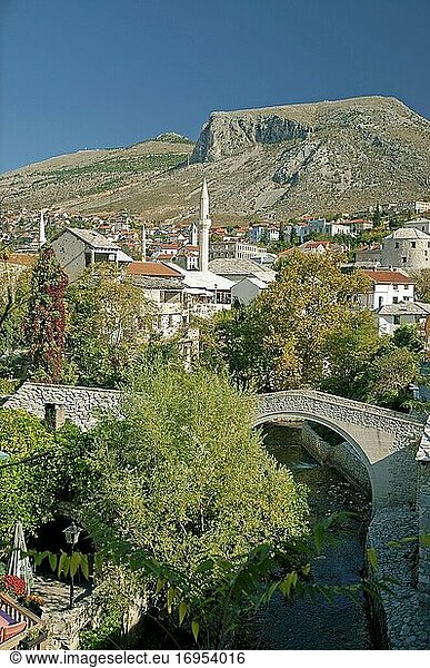 View of mostar in bosnia herzegovina.