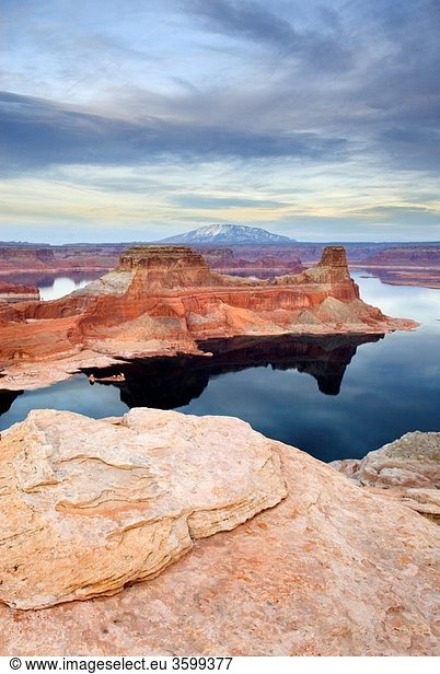 View of Padre Bay and Lake Powell from Alstrom Point  Glen Canyon National Recreation Area Utah