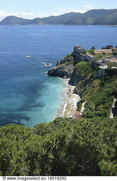 View of Portoferraio from the Citadel  Elba  Tuscany  Italy  Europe