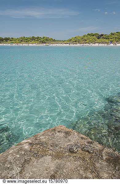 View of Son Saura beach  Menorca  Spain