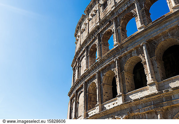 view of the Colosseum in the afternoon