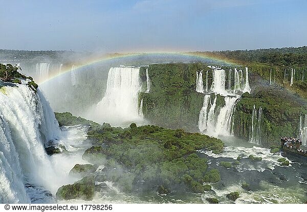 View of the Iguazu Falls from the Brazilian side  Unesco World Heritage Site  Foz do Iguacu  State of Parana  Brazil  South America