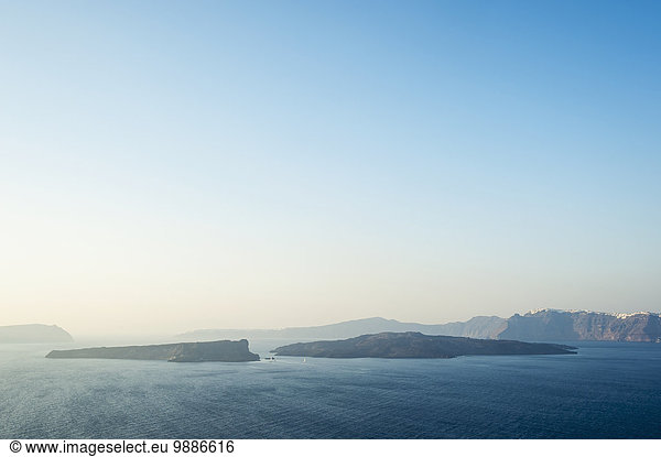 View of the islands and coastlines; Santorini  Greece