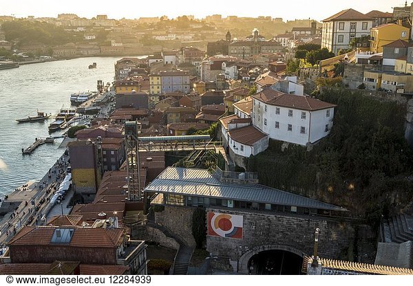 View of the old town of Oporto from.
