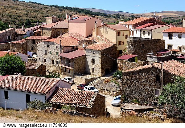 View of the town  Ventosa de San Pedro  Soria  Spain.
