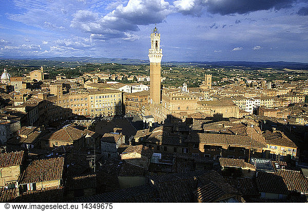 View over the historical centre  Siena  Tuscany  Italy