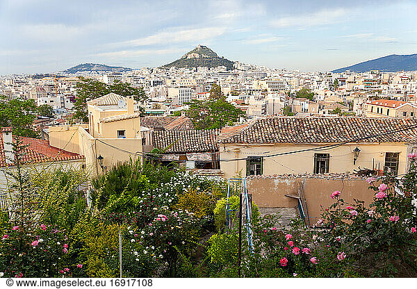 View to Lykavittos Hill  Athens  Greece