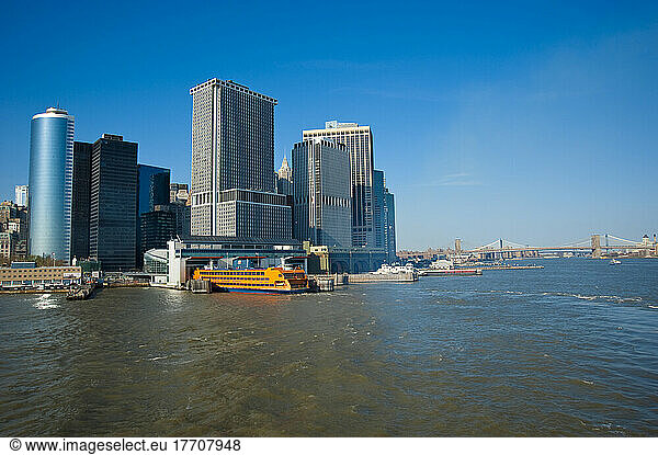 Views Of Manhattan From The Staten Island Ferry  New York  Usa