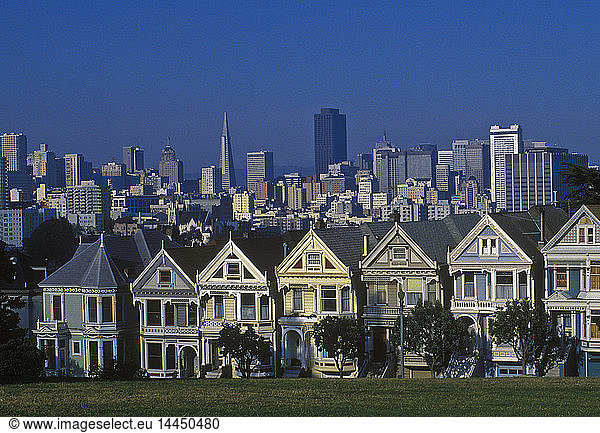 Viktorianische Reihenhäuser in San Francisco